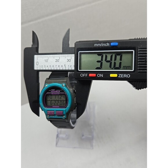 Timex Ironman Triathlon 8 Lap Indiglo Digital Watch Purple Retro New Battery 90s - Picture 6 of 12